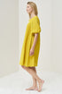 Image 5 of Printed linen dress with half length sleeves & bubble sleeves Madre from Baltic Linen